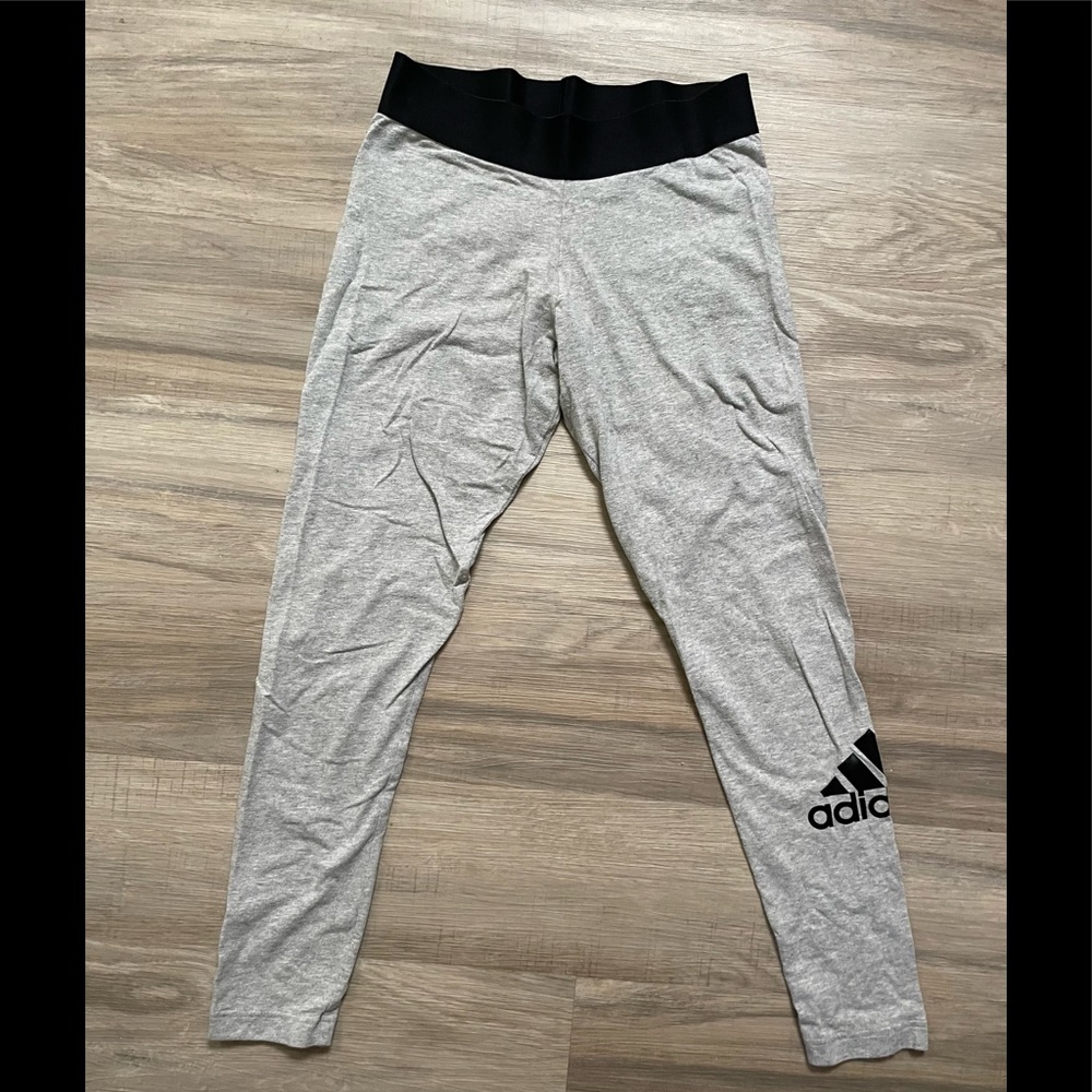 Grey adidas leggings medium